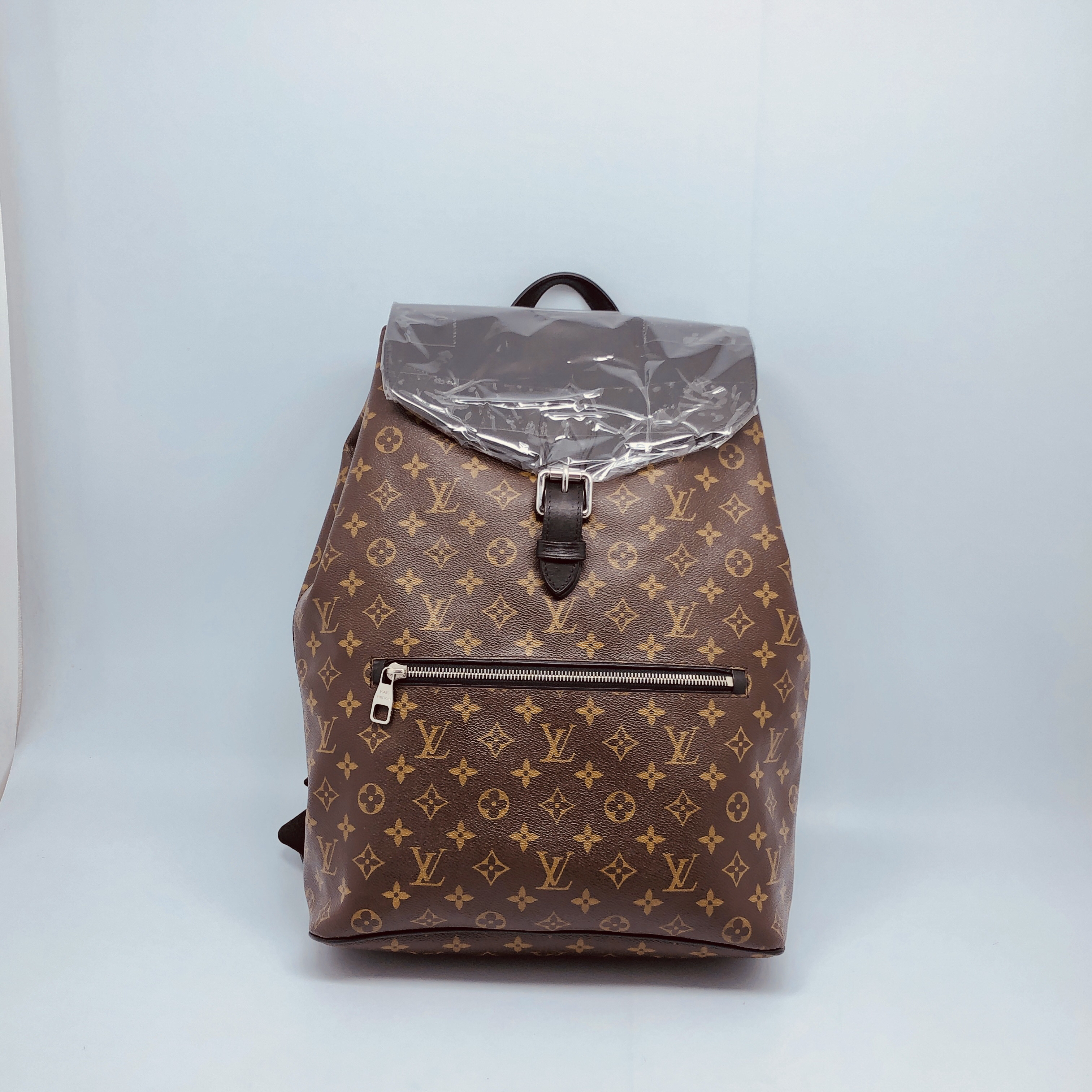 99新 LouisVuitton/路易威登 棕花单扣双肩包/4624号