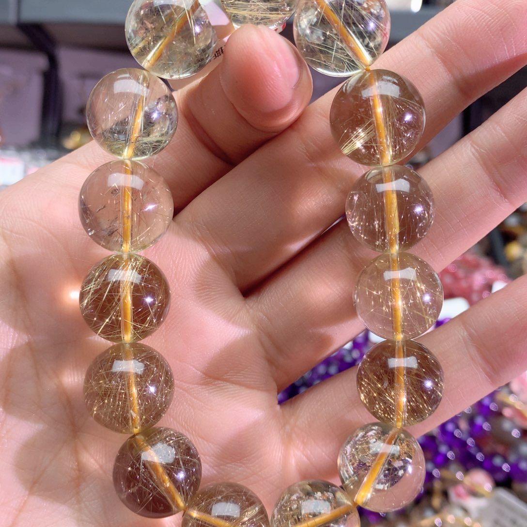 水晶手串未镶嵌T****-发晶手链15