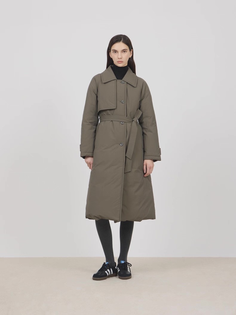 闪闪兒 元 ZOOC【806】秋冬加厚收腰长款加厚纯色气质翻领常规55043