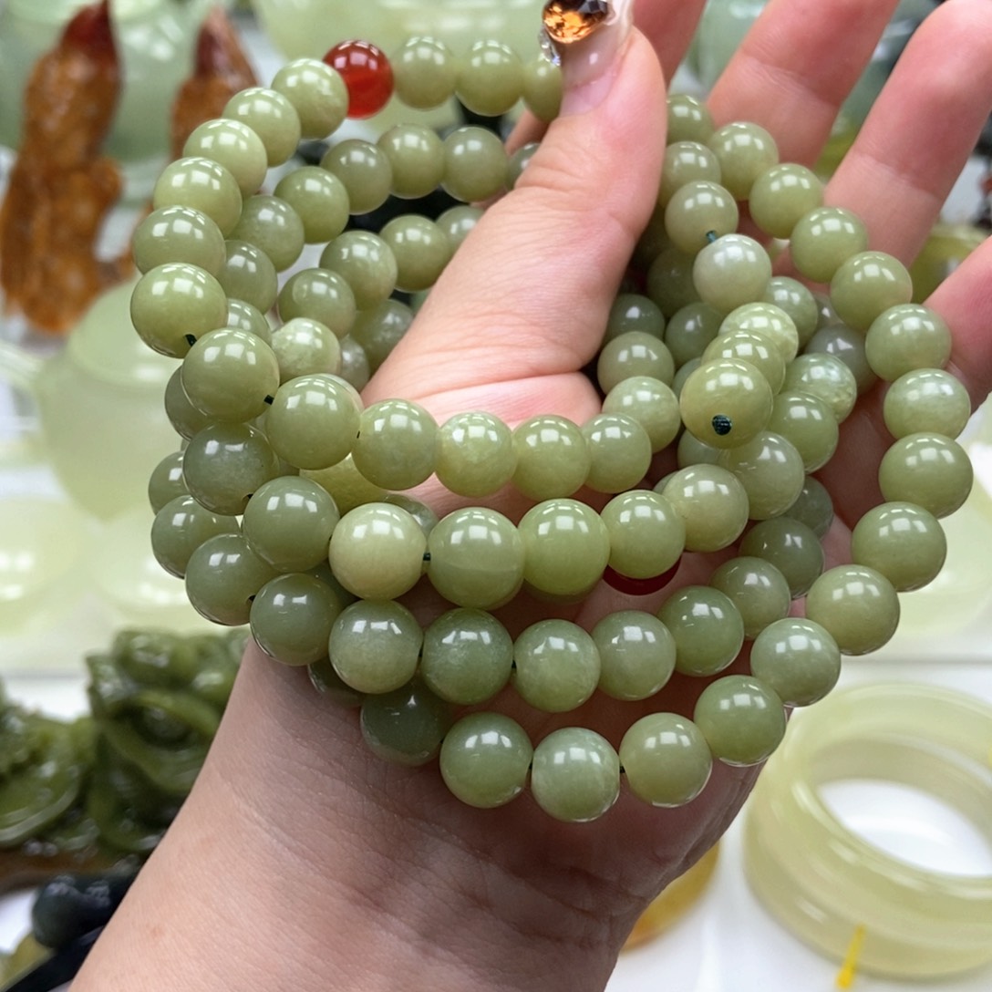 蛇纹石玉手链未镶嵌