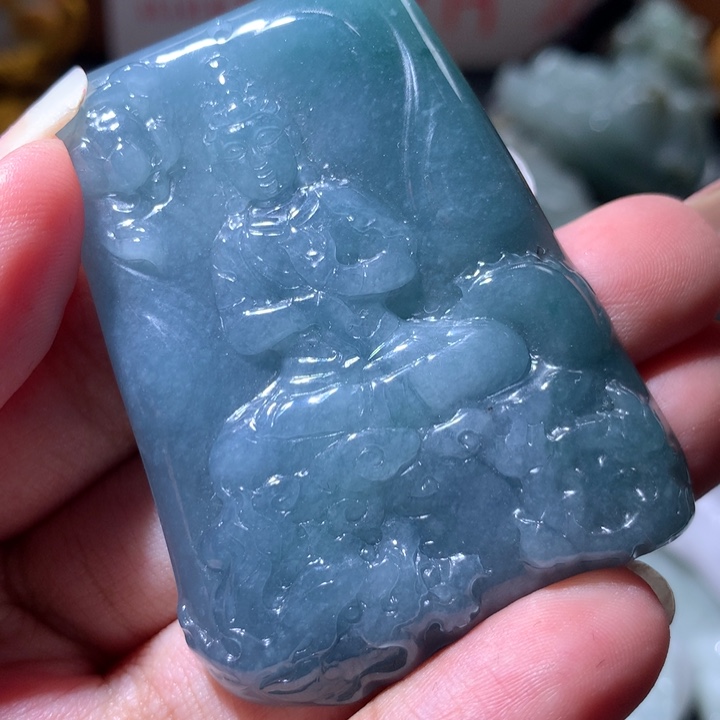 翡翠未镶嵌颈饰保真天然a货翡翠