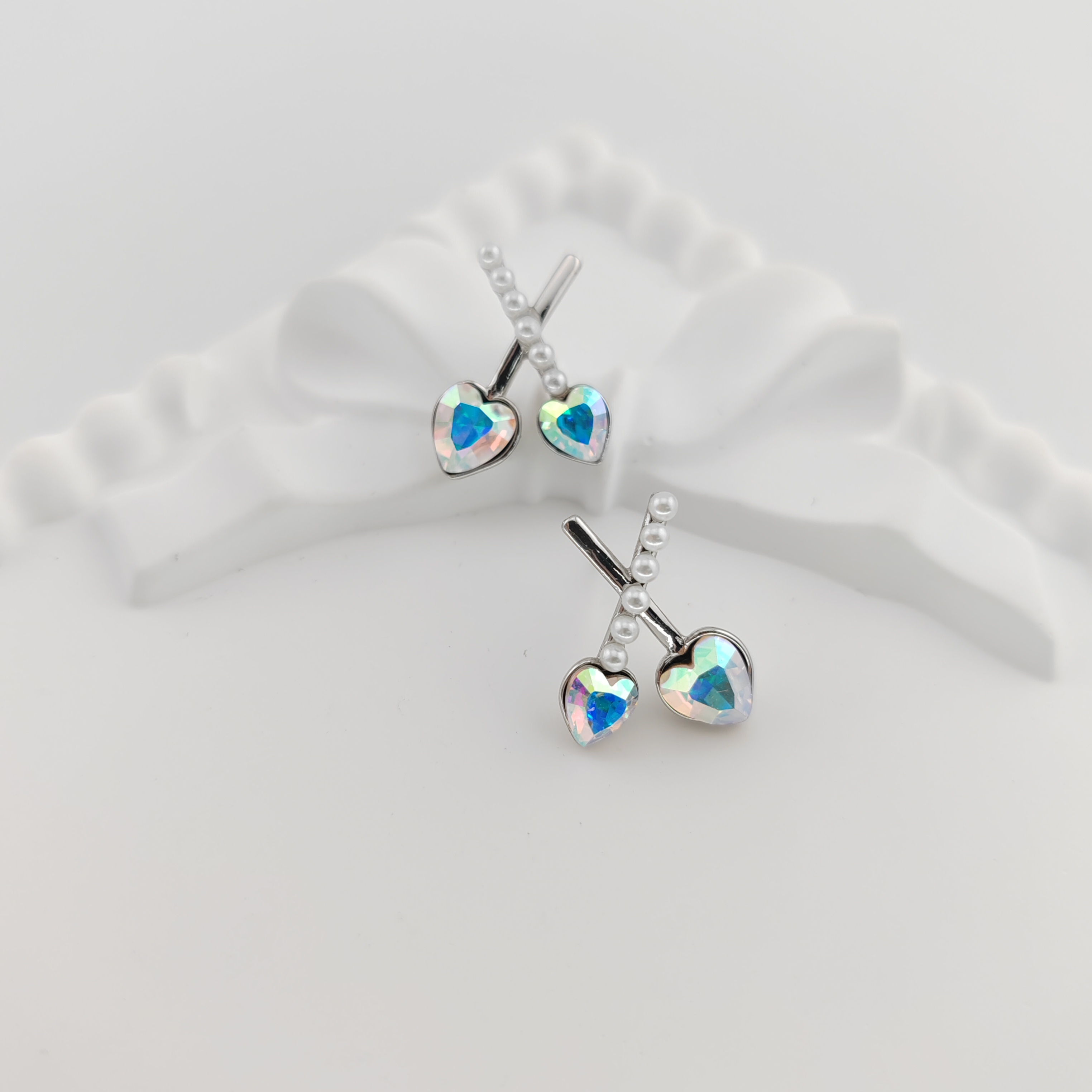 XUPING/旭平首饰 合金仿水晶耳饰 【潘生福利】爱心GDJ X000993880