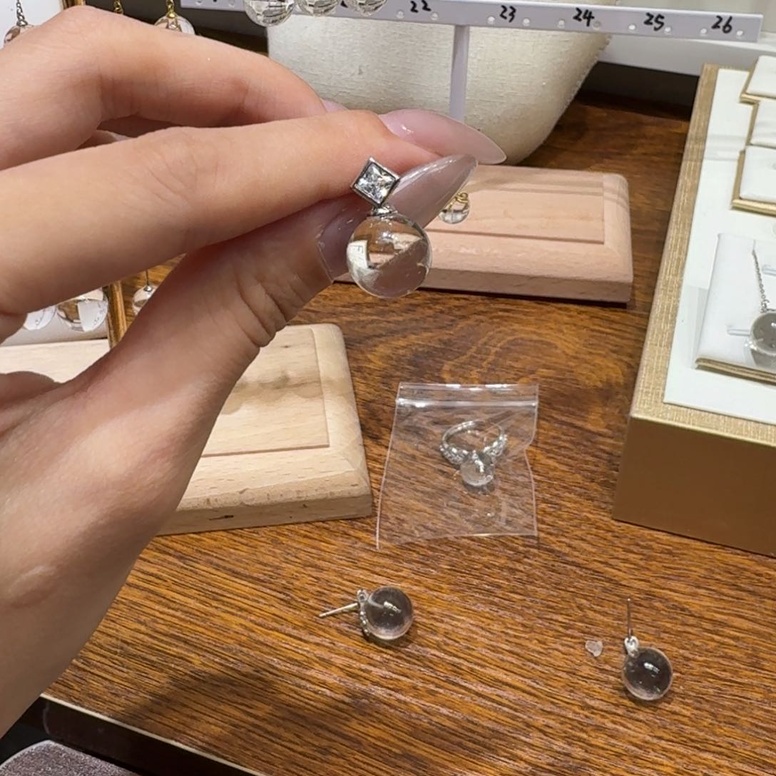 A***y烟晶手链银S925镶嵌雕刻