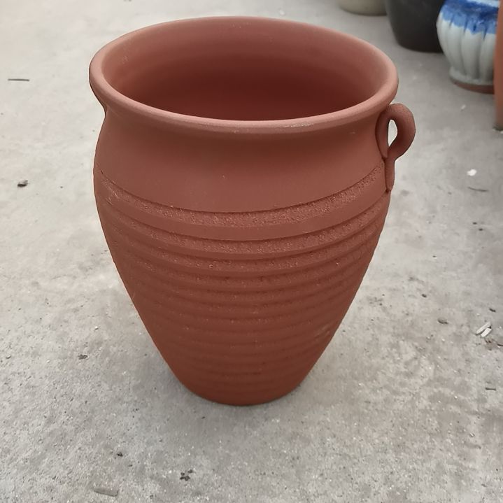 红陶口20高27瑕疵底裂