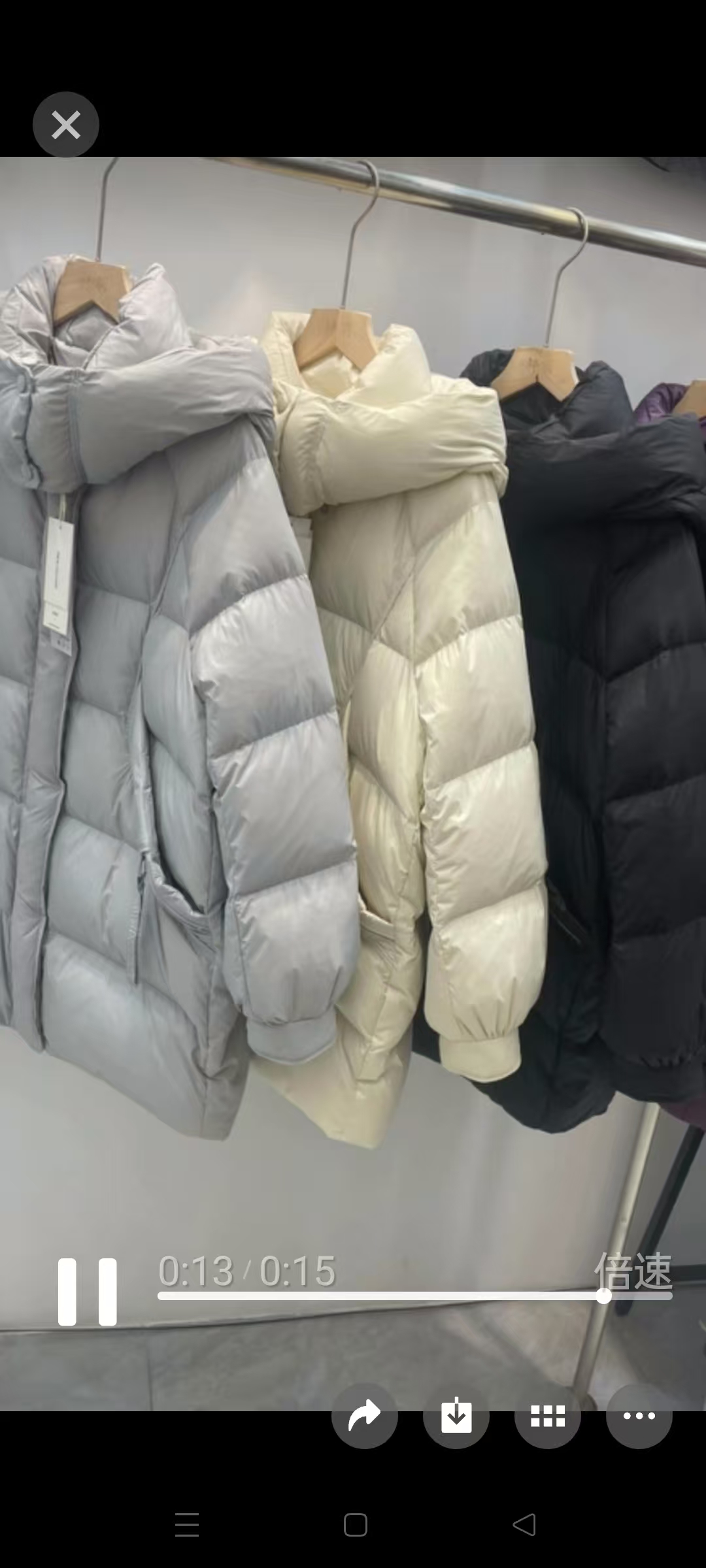 新款泡芙四层锁绒羽绒服