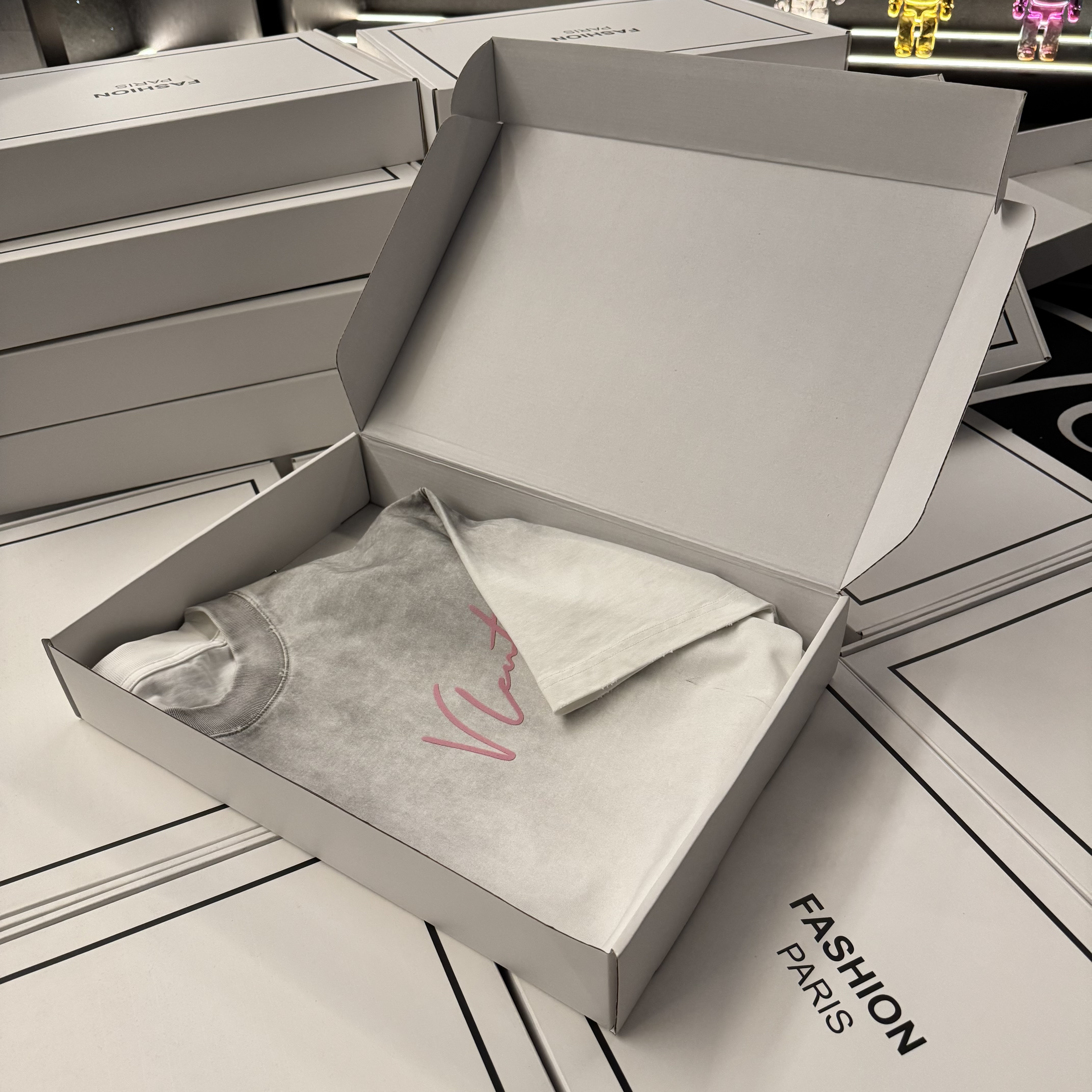 【重工水洗-9033】25早春时尚休闲高定潮流美式男女同款圆领短T