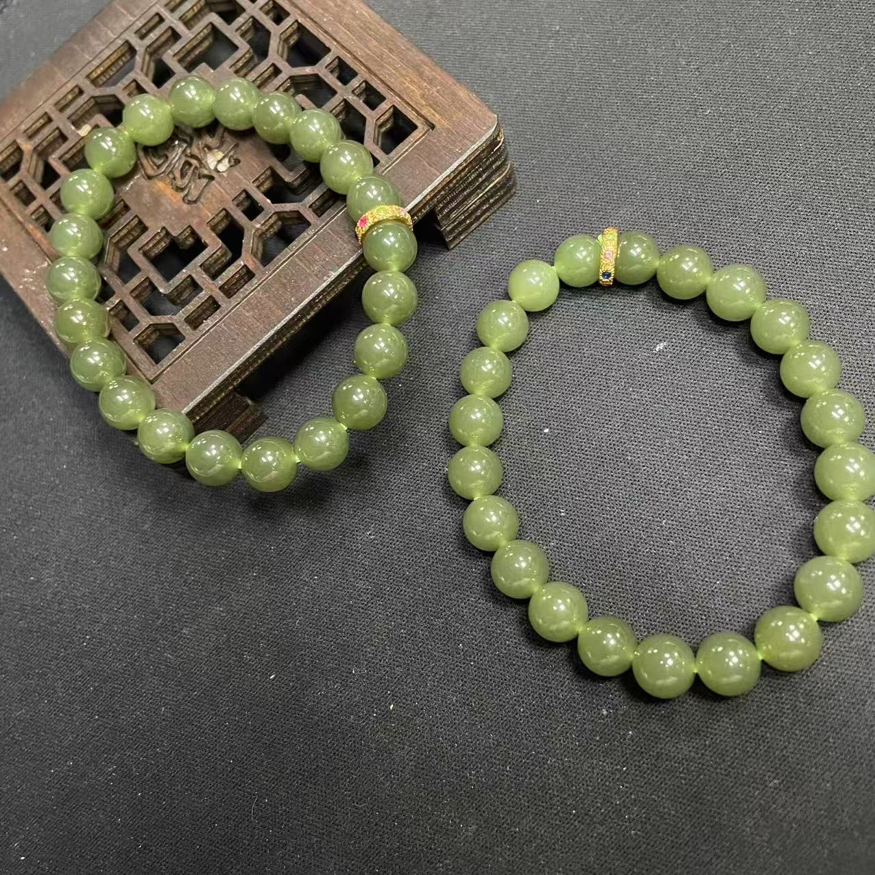 876600T29-3AH28-新疆和田玉手串-多样性发其一