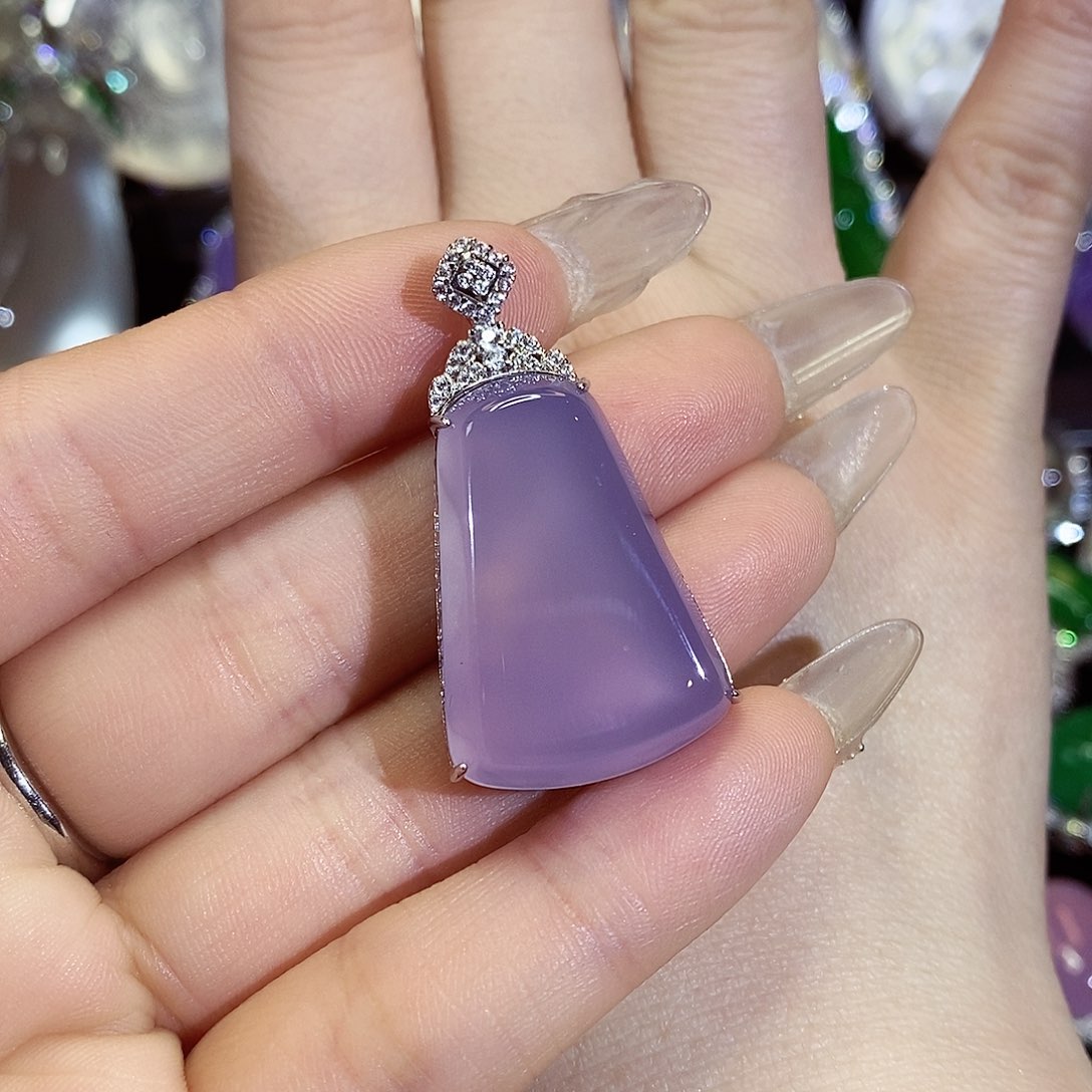 玛瑙/玉髓颈饰银S925镶嵌