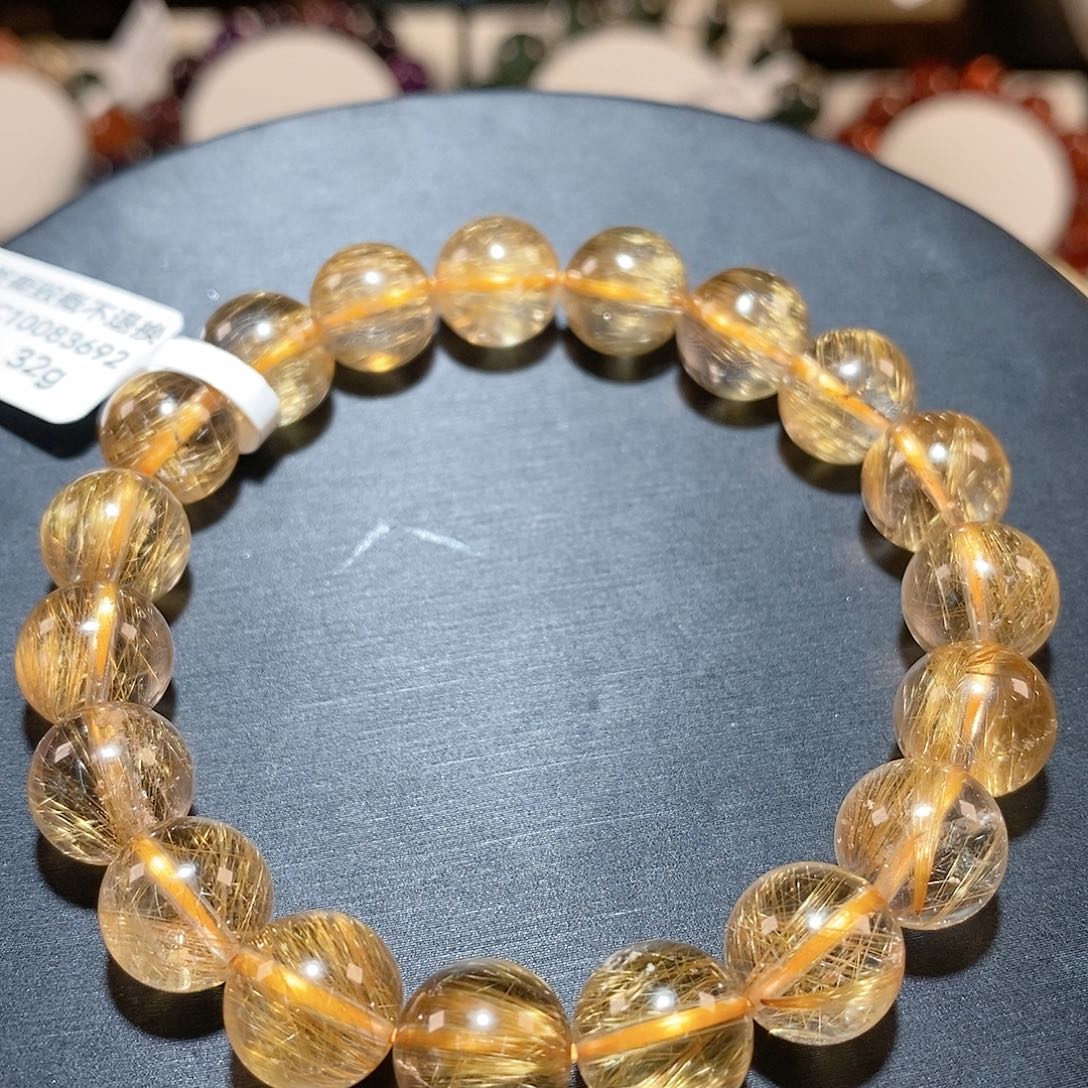 水晶手链未镶嵌F金发晶10.6