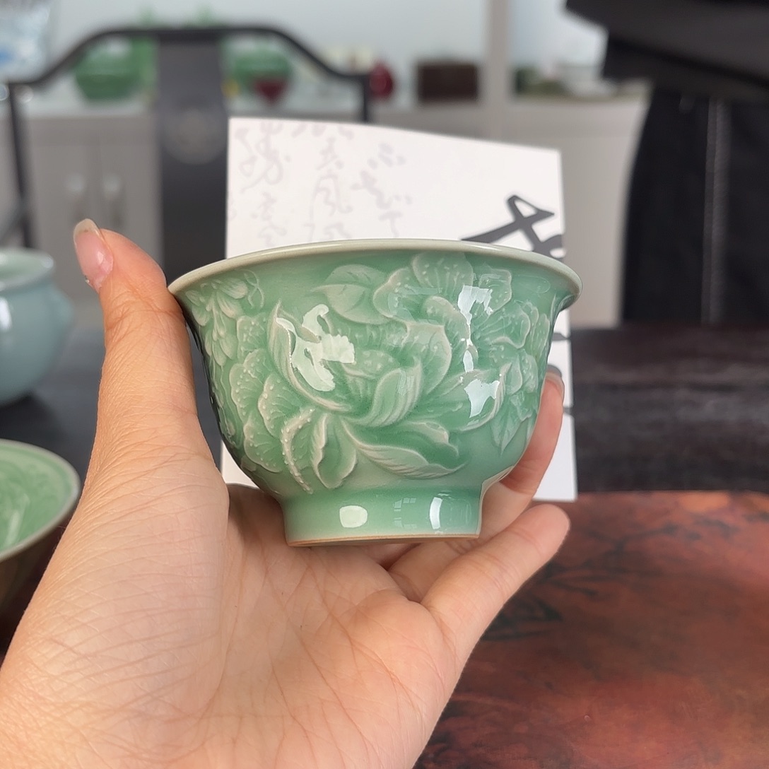 龙泉云间青瓷小米茶器