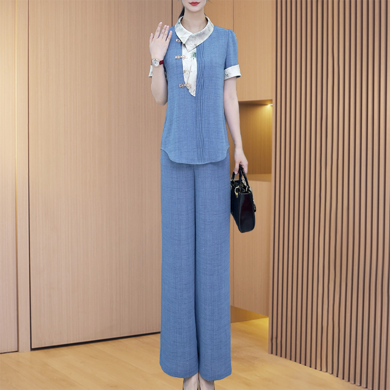 【上衣+裤子】优雅新款气质时尚休闲收腰显瘦套裤25494-LDD