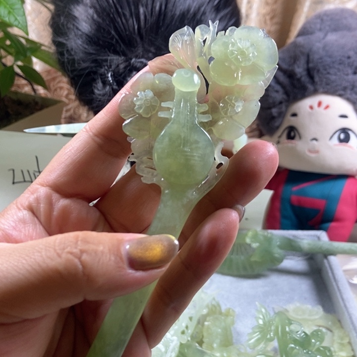 未镶嵌蛇纹石玉发饰
