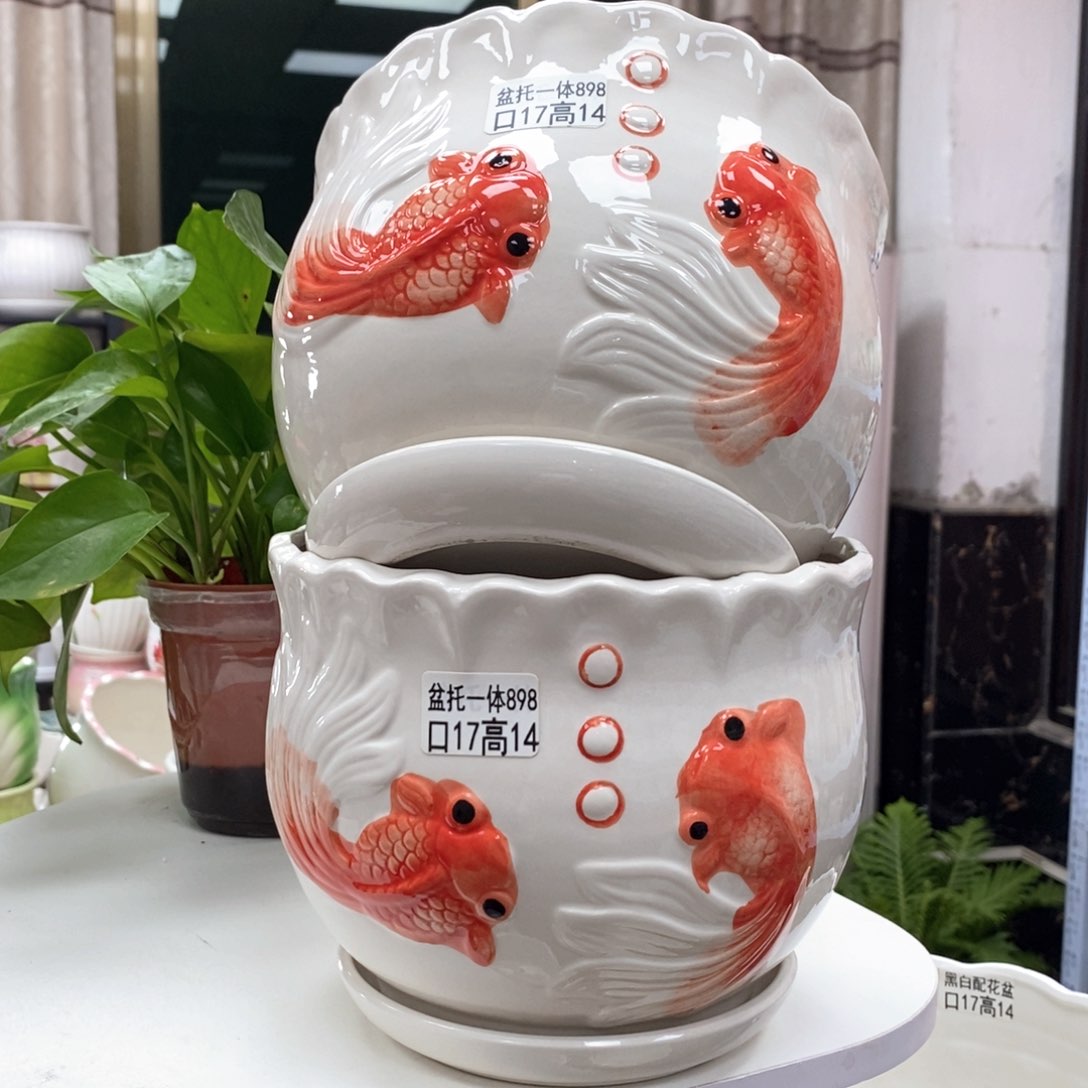 夏西陶瓷花盆@@5898