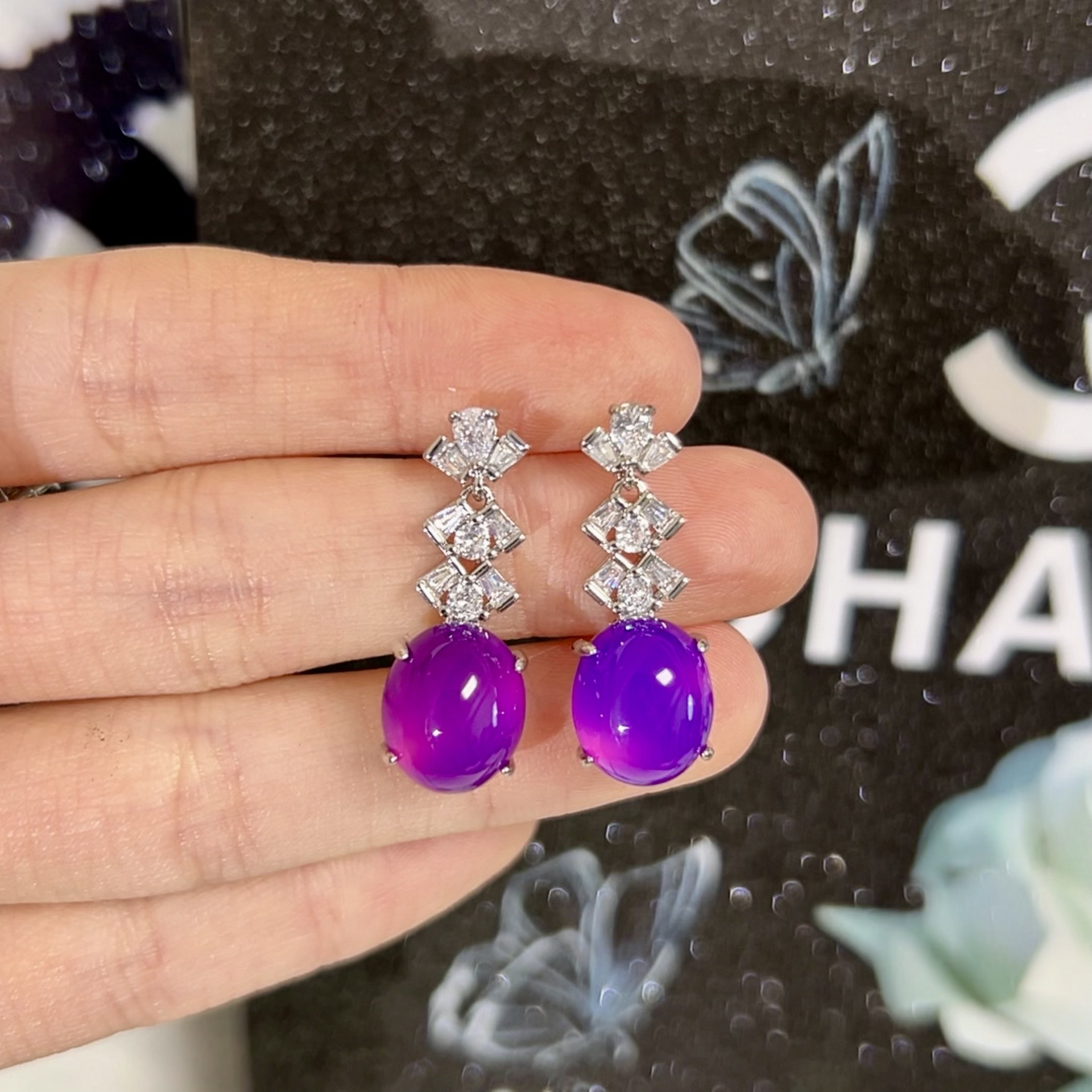 铜合金锆石耳饰 时尚流苏复古耳坠