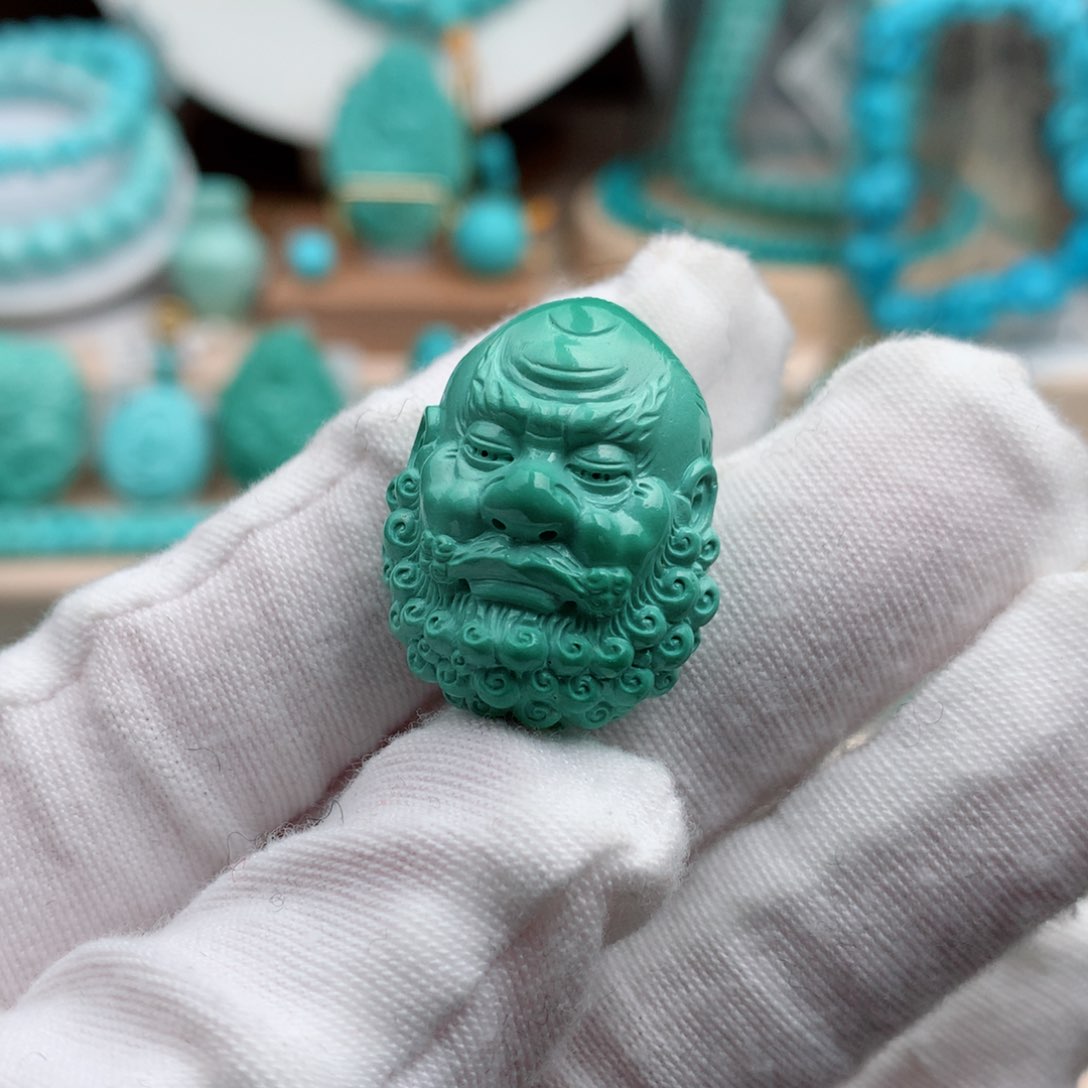 绿松石珠宝奇石未镶嵌干***条20m m