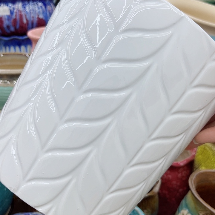 多肉绿植陶瓷花盆9.9包邮，有孔