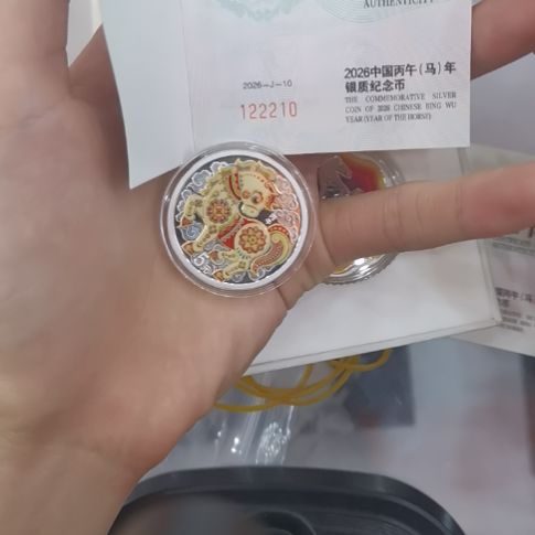 纯银122210银马一枚