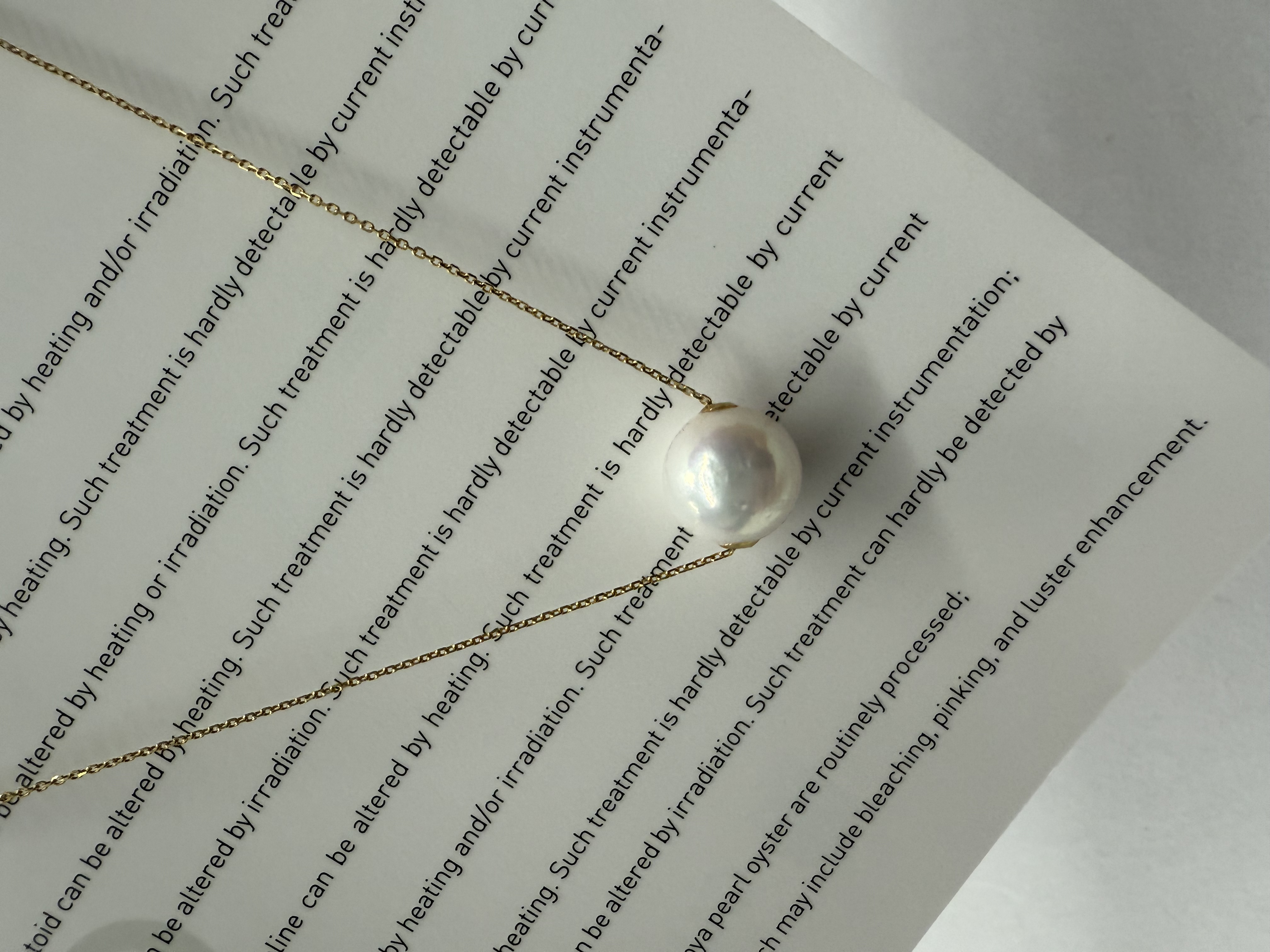 18K金淡水珍珠路路通吊坠12-13mm（赠链子）时尚轻奢百搭-带证书