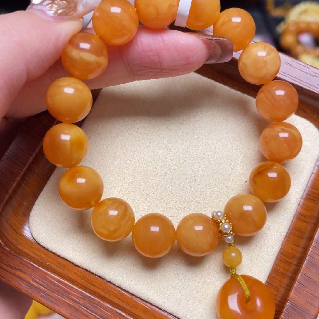 未镶嵌蜜蜡手链手串