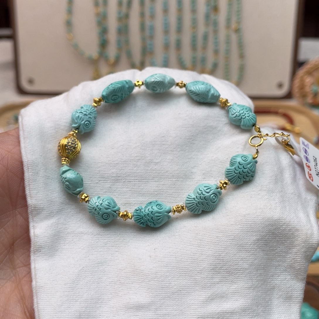 绿松石手链银S925镶嵌