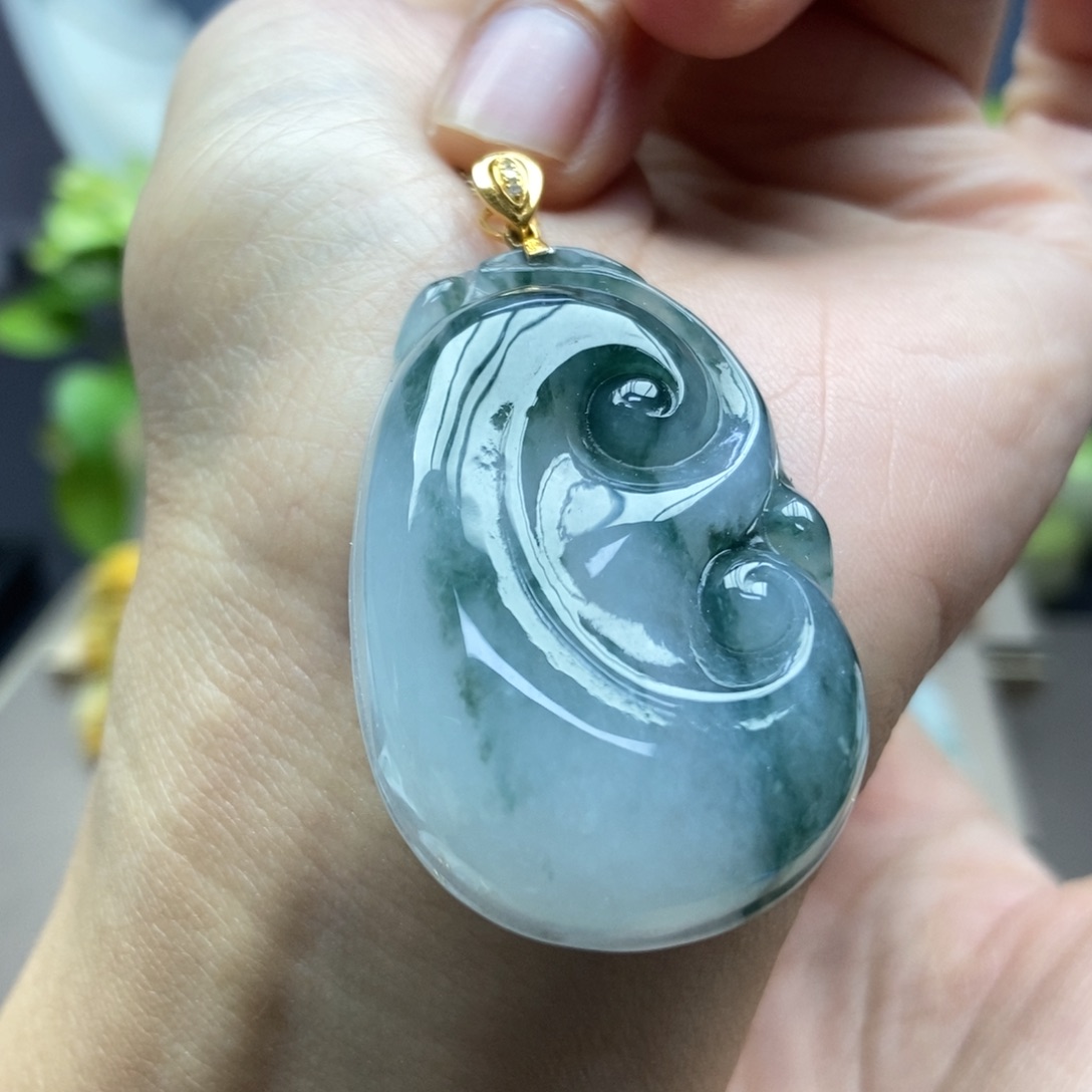 翡翠颈饰未镶嵌吊坠17