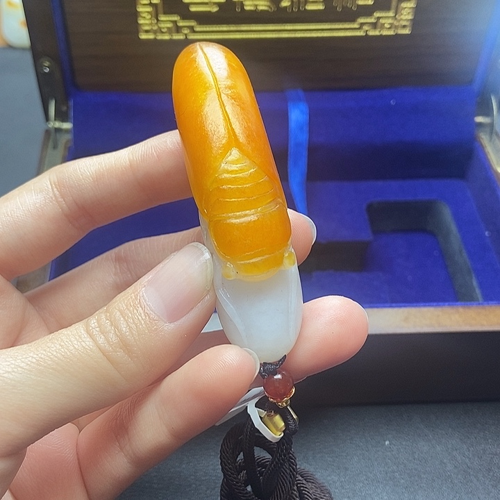 和田玉挂件未镶嵌金**！N
