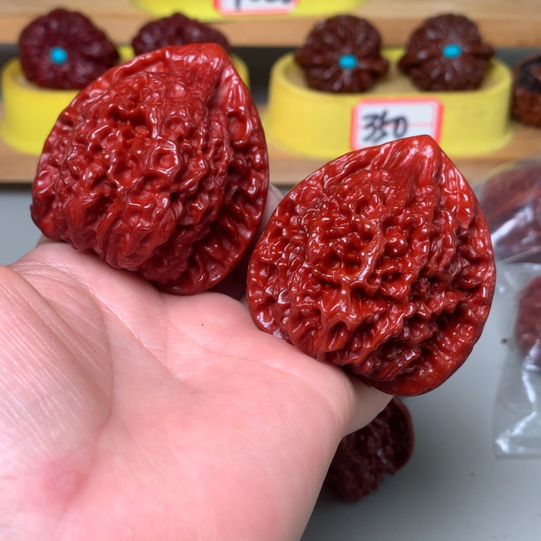 文玩核桃把件云**鹤官帽