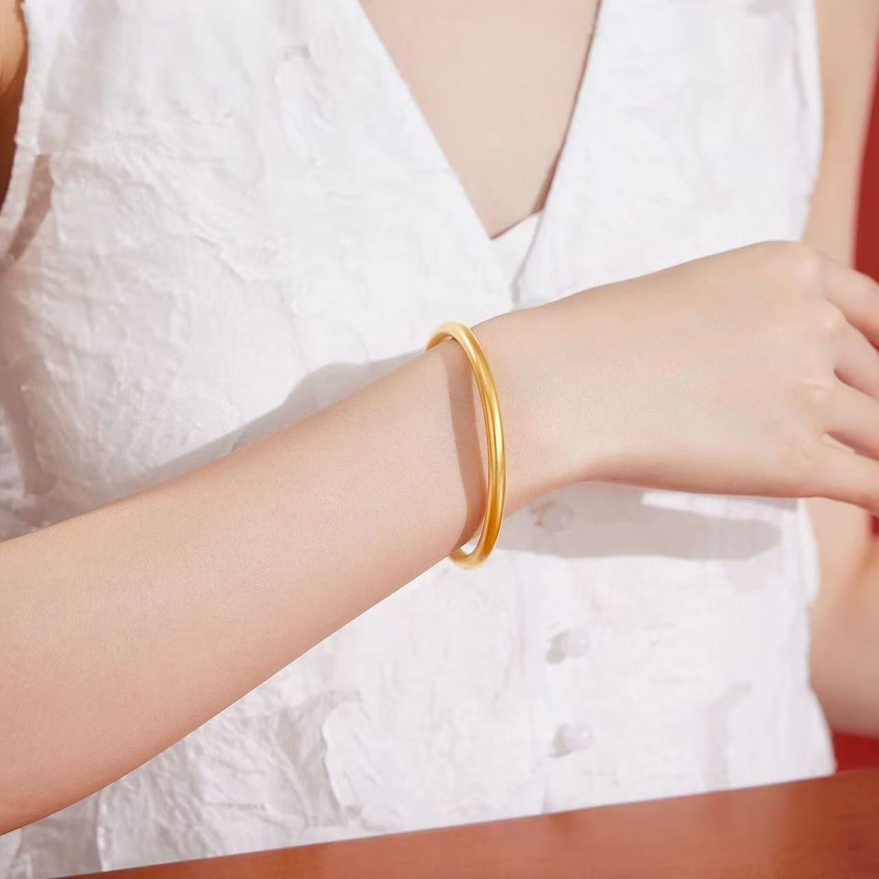 【梁老板】卡3素圈手镯（H834）