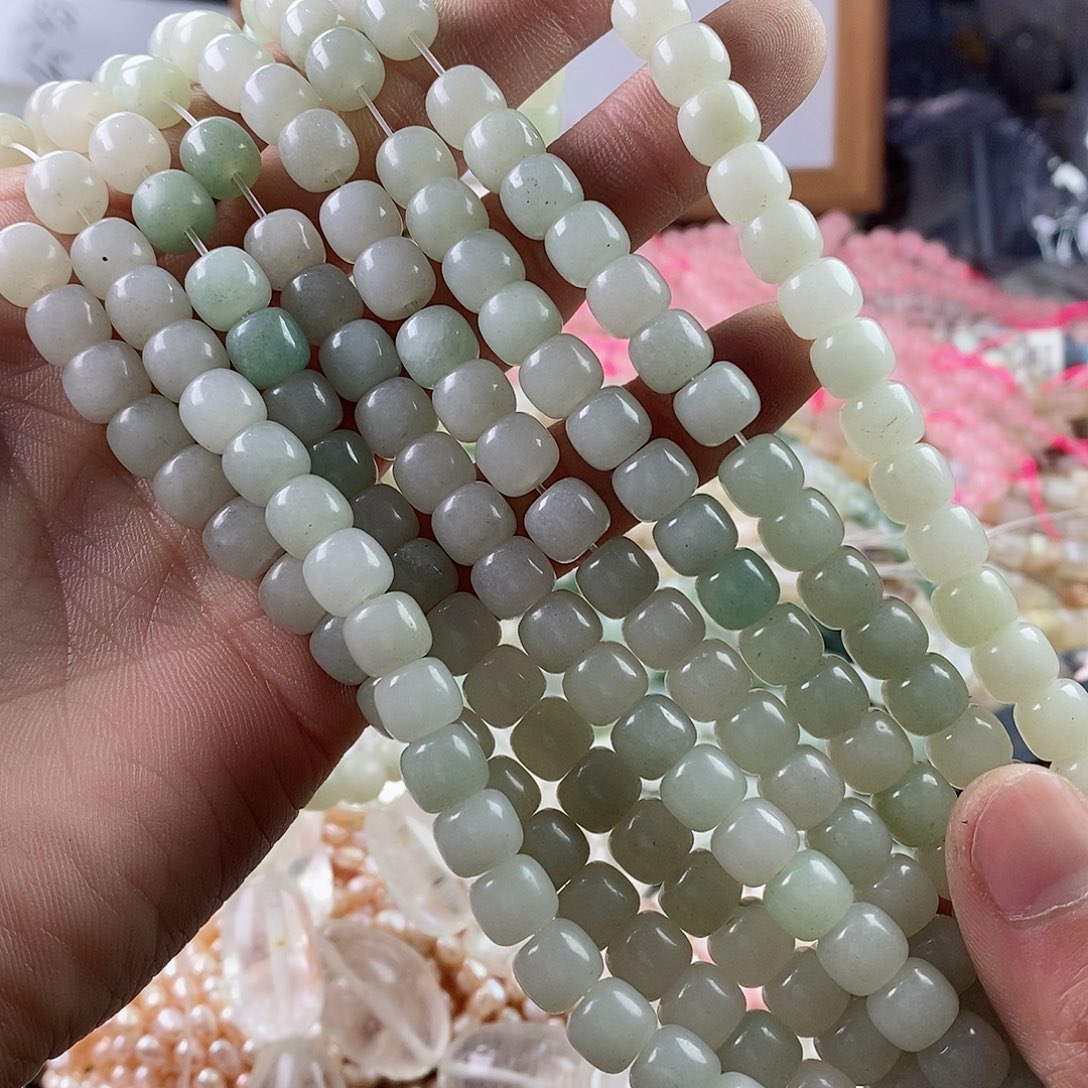 玛瑙/玉髓珠宝半成品合金一条天然8mm佘太翠老型珠A70