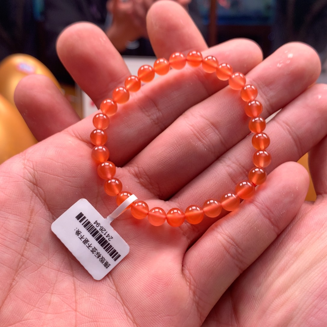 南红玛瑙单圈未镶嵌6mm➕小庄冰橘