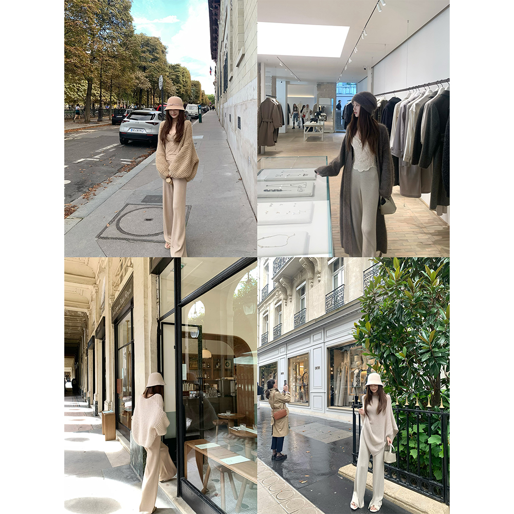 秋冬万搭王 好版型垂坠毛针织懒懒裤23179#