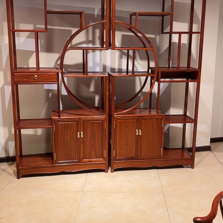 紫檀木类柜类家具心*缅甸花梨木博古架
