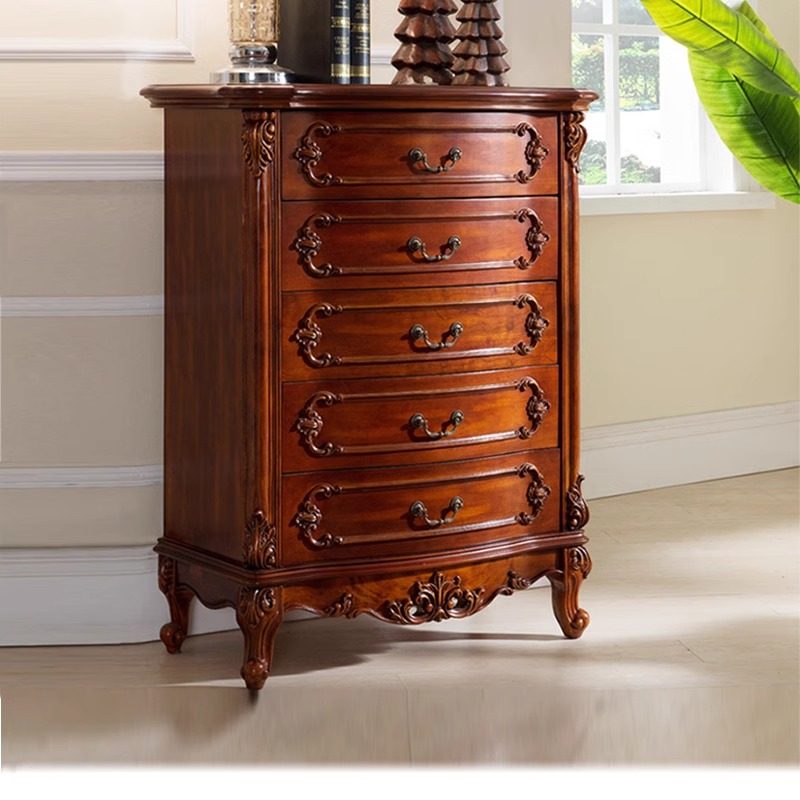 美式斗柜收纳柜卧室实木五斗柜六斗柜客厅超大空间储物置物柜整装
