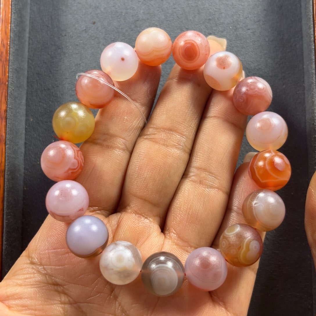 南红玛瑙小庄天眼手串尺寸13未镶嵌