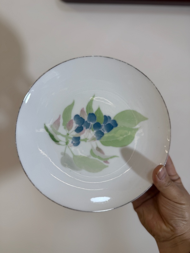 醴陵群力手绘盘 含大球泥 20.5厘米