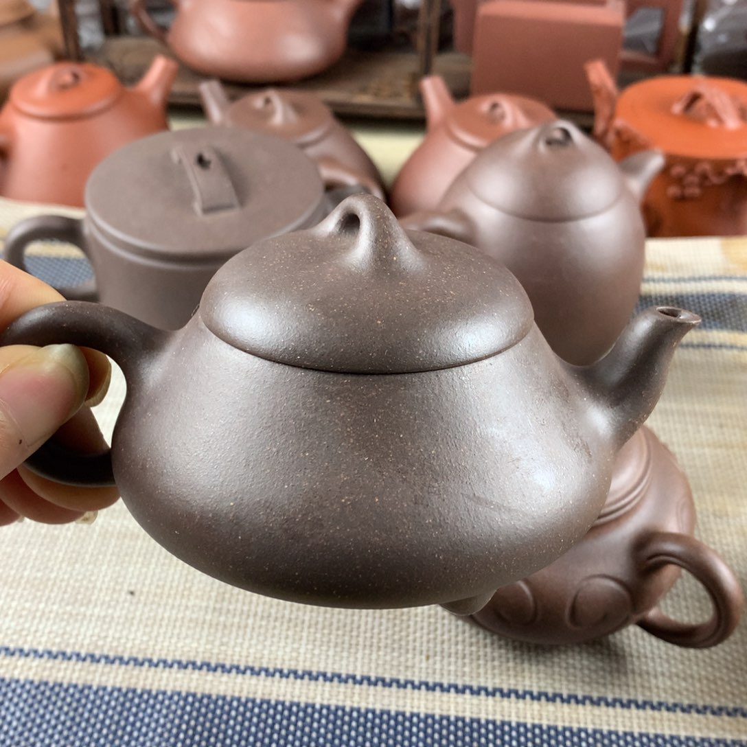 紫砂茶壶大水潭天青泥