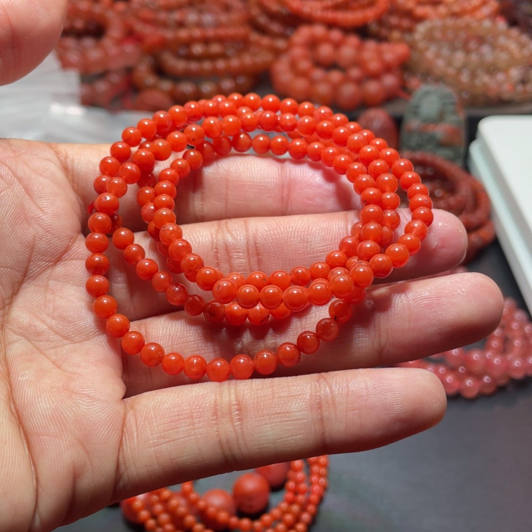 南红玛瑙手链未镶嵌