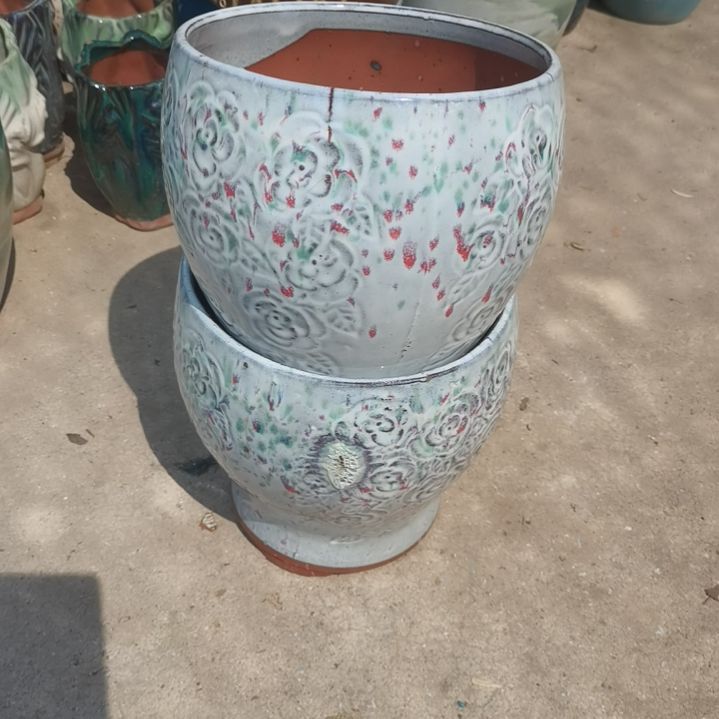 18/20瑕疵两个盆子