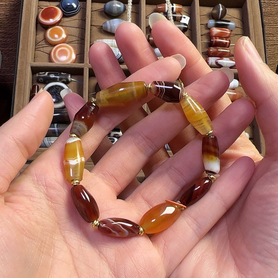 石英石纯铜手串儿