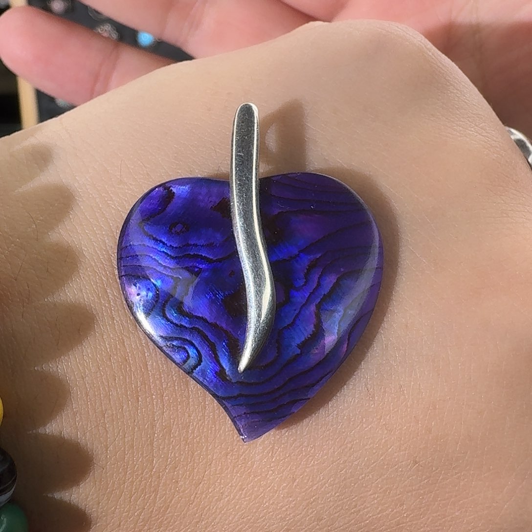 无925银贝母爱心，40×32mm看好不退不换