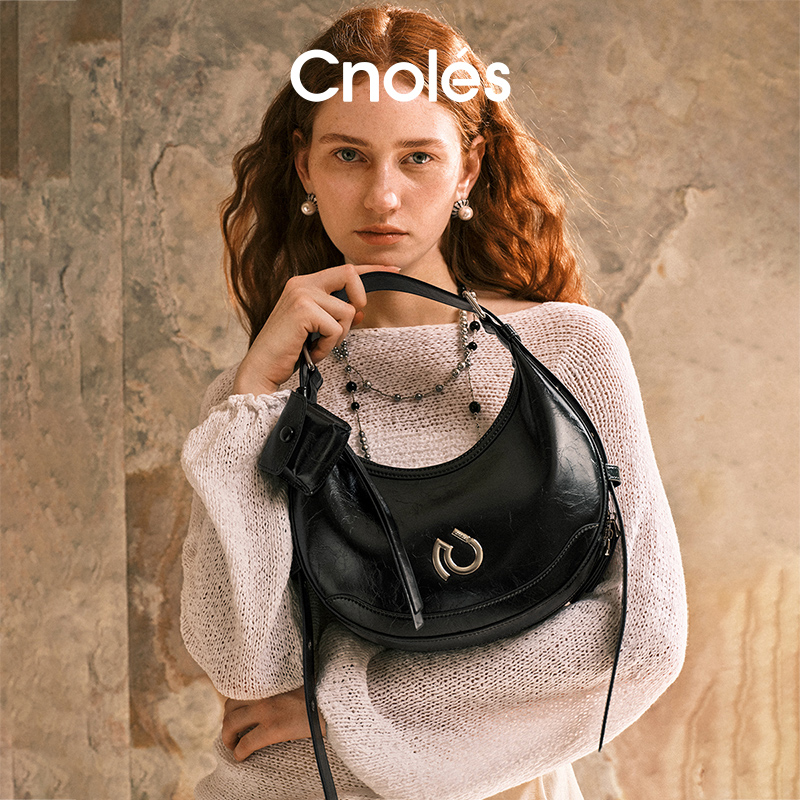 【赵昭仪同款】Cnoles蔻一弦月包包2025新款单肩女士腋下包秋冬穿搭商品图