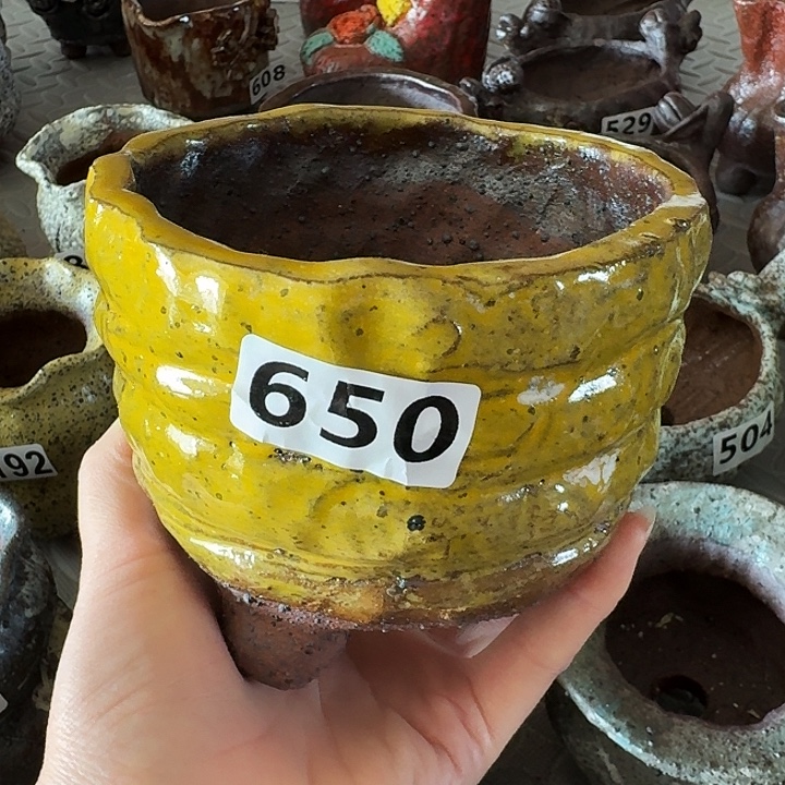 内口10高9.5粗陶手工