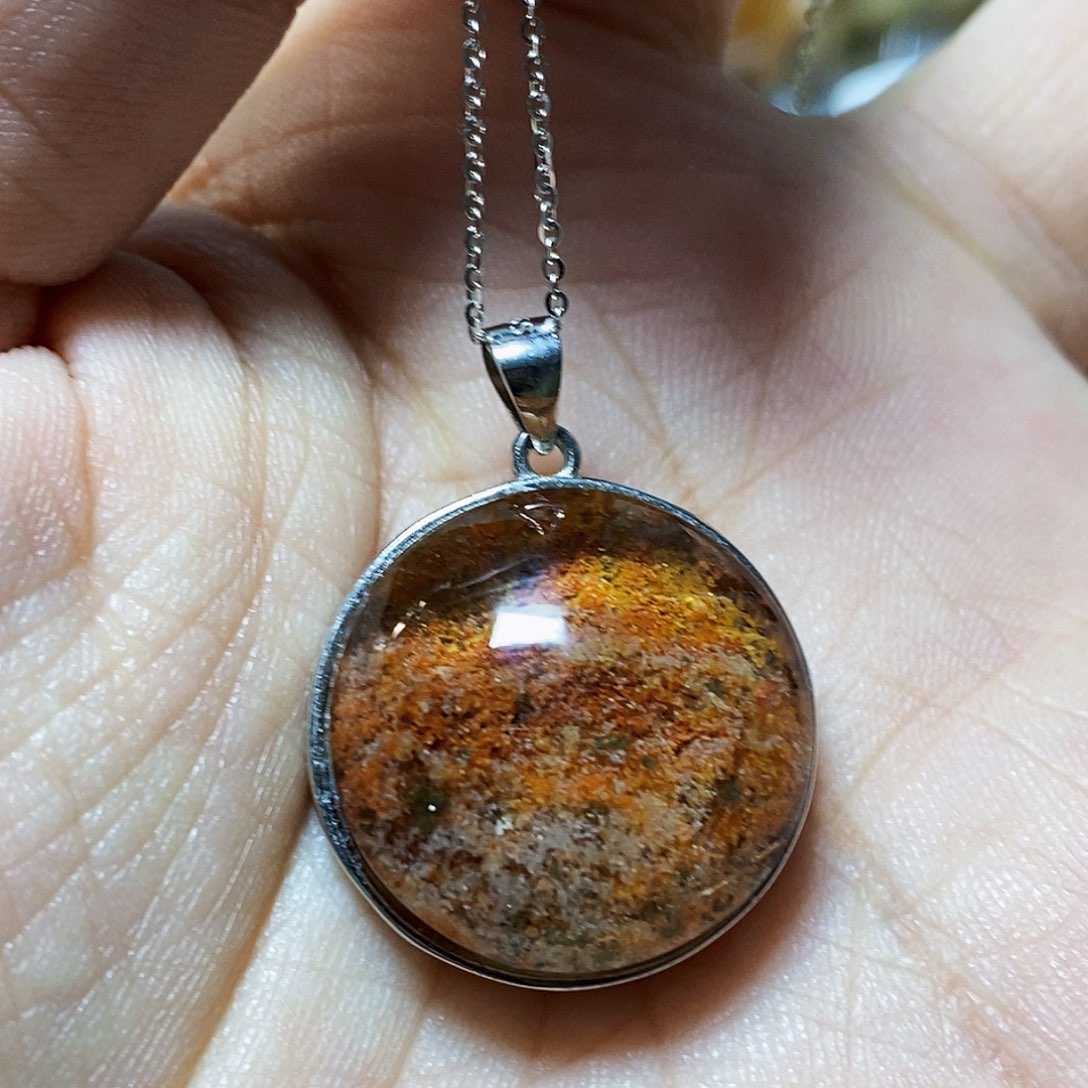 水晶吊坠银S925镶嵌吊坠