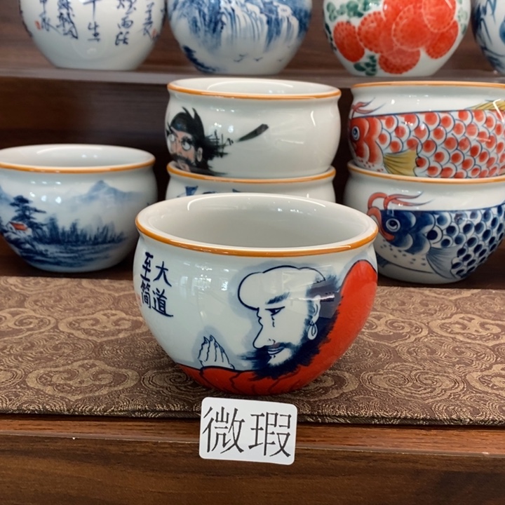 釉下老陶泥手工绘制