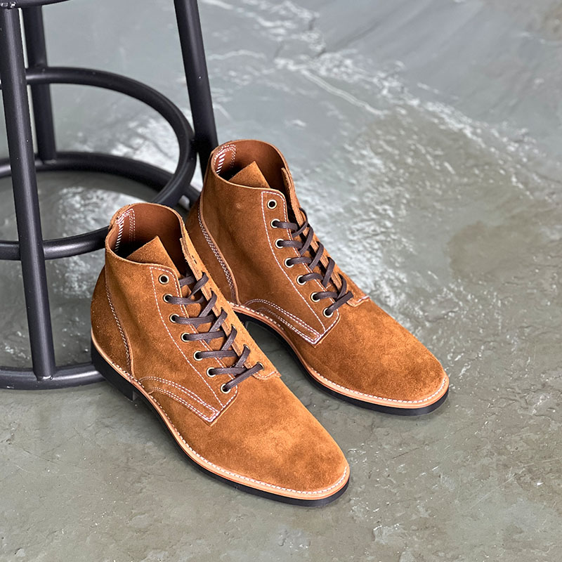 大逃亡工装靴男固特异头层牛皮休闲复古潮流皮鞋男士时尚马丁靴