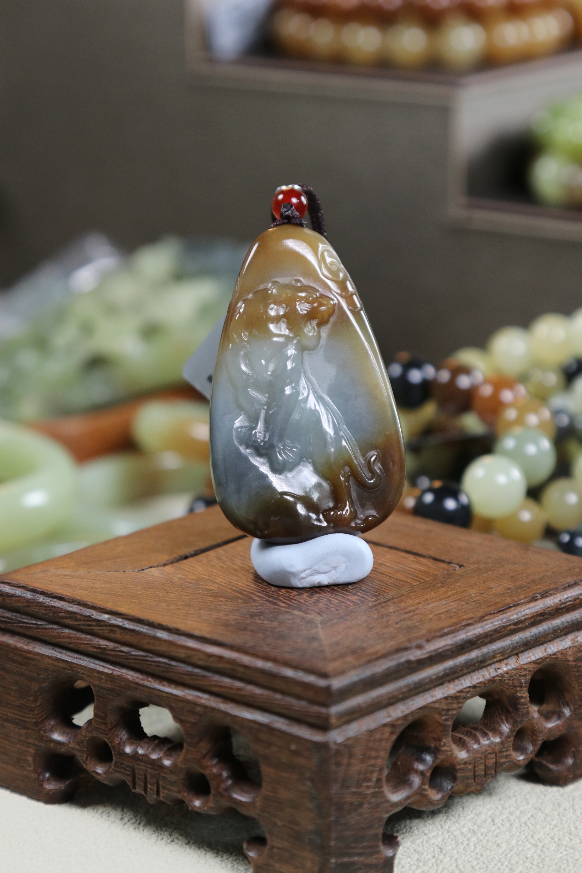 「壹一玉器」楼兰三色 虎牌