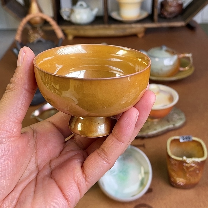 燃薪柴烧茶器志野杯