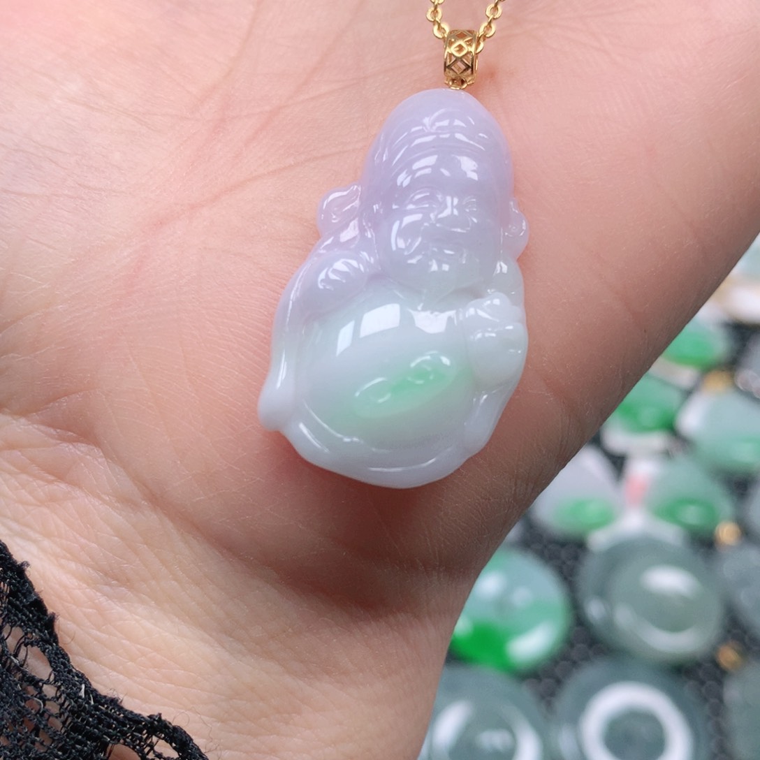 【闪购商品】翡翠吊坠(不含链)18K金镶嵌