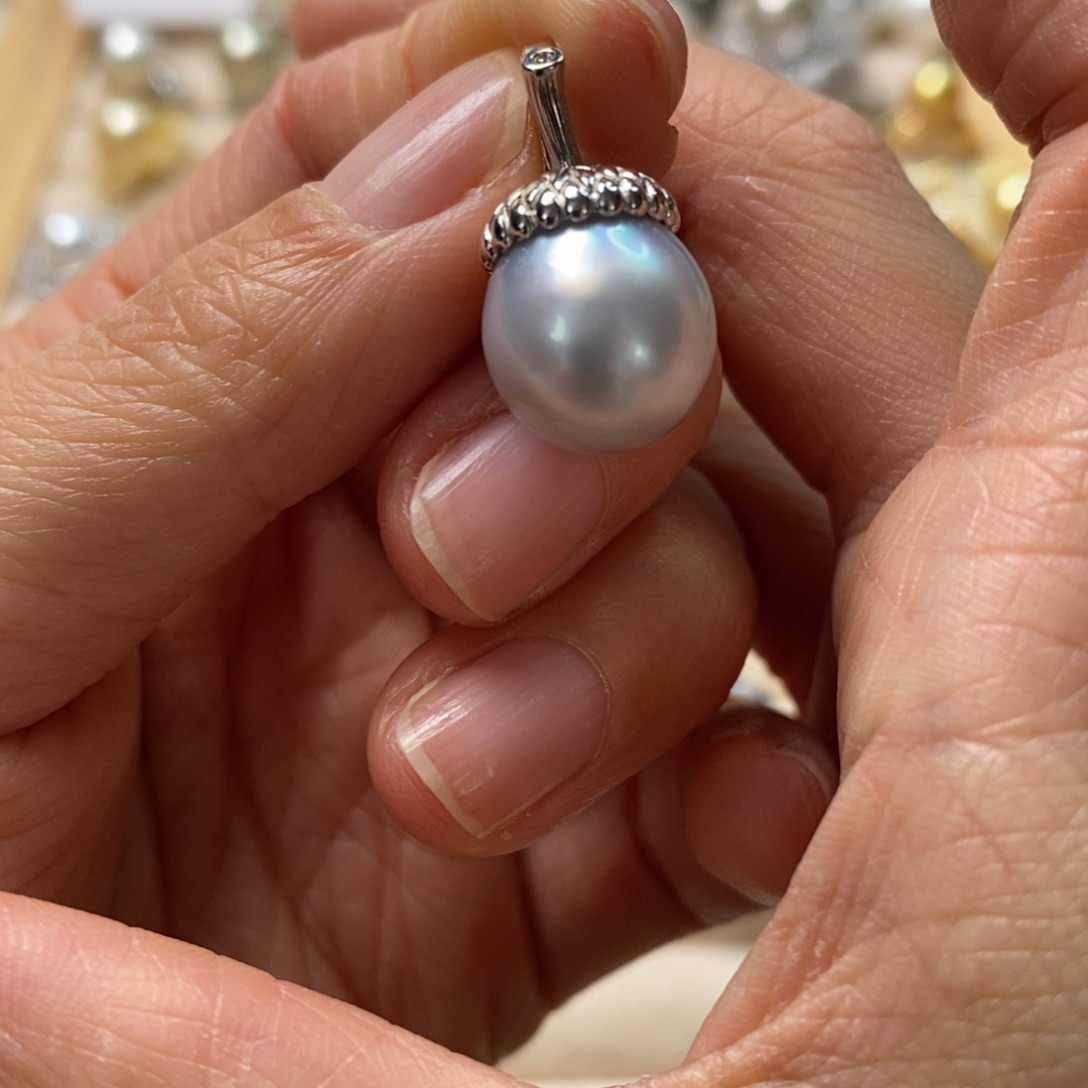 海水珍珠颈饰银S925镶嵌