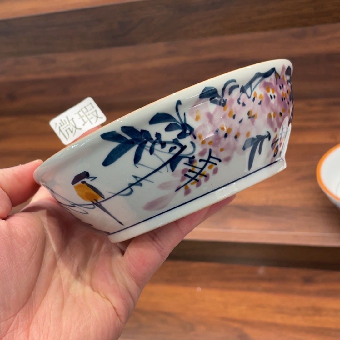 釉下手绘茶具微瑕